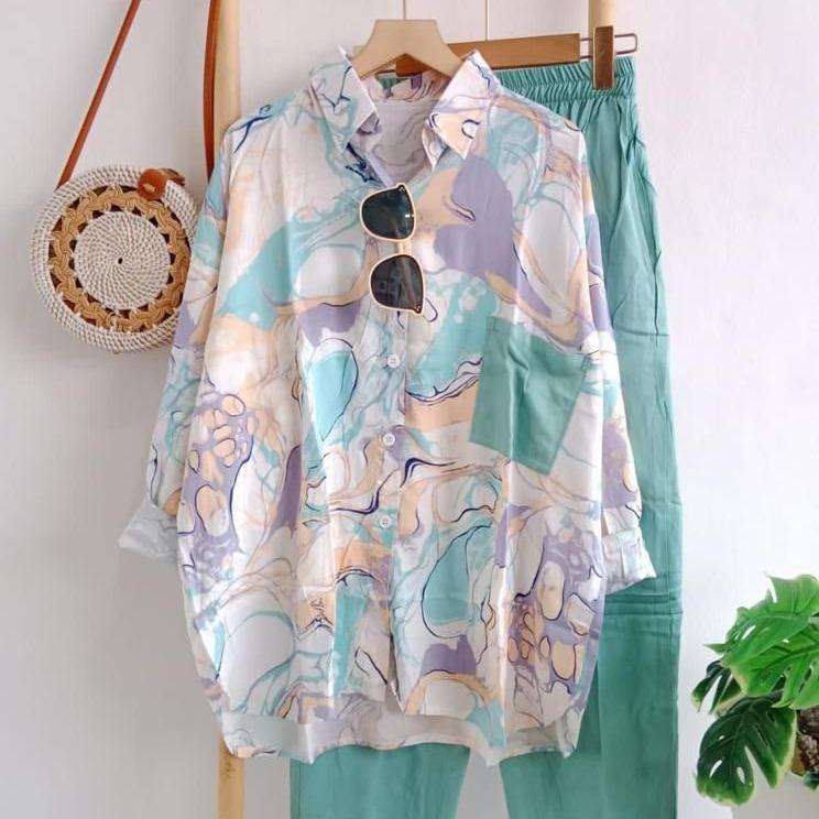 ONESET kekinian / rayon twill premium hq/one set jumbo/super adem - Gambar 4