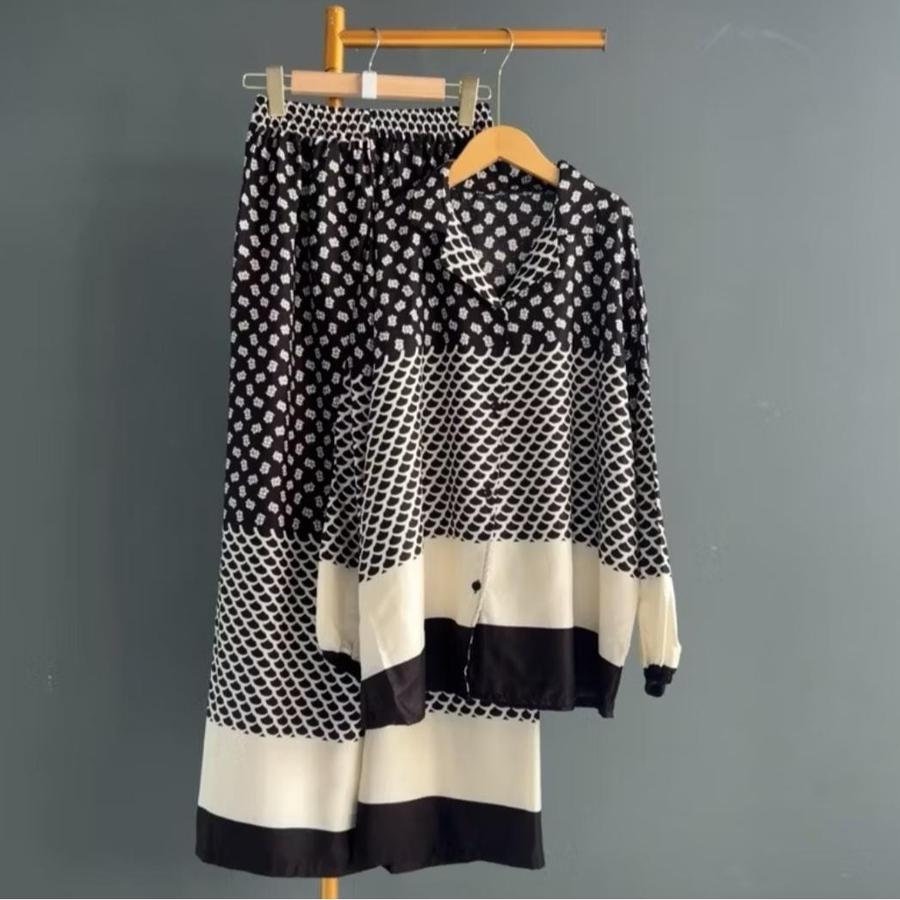 SETELAN KEMEJA CELANA KULLOT RAYON PREMIUM JUMBO//SETELAN PIYAMA JUMBO - Gambar 6