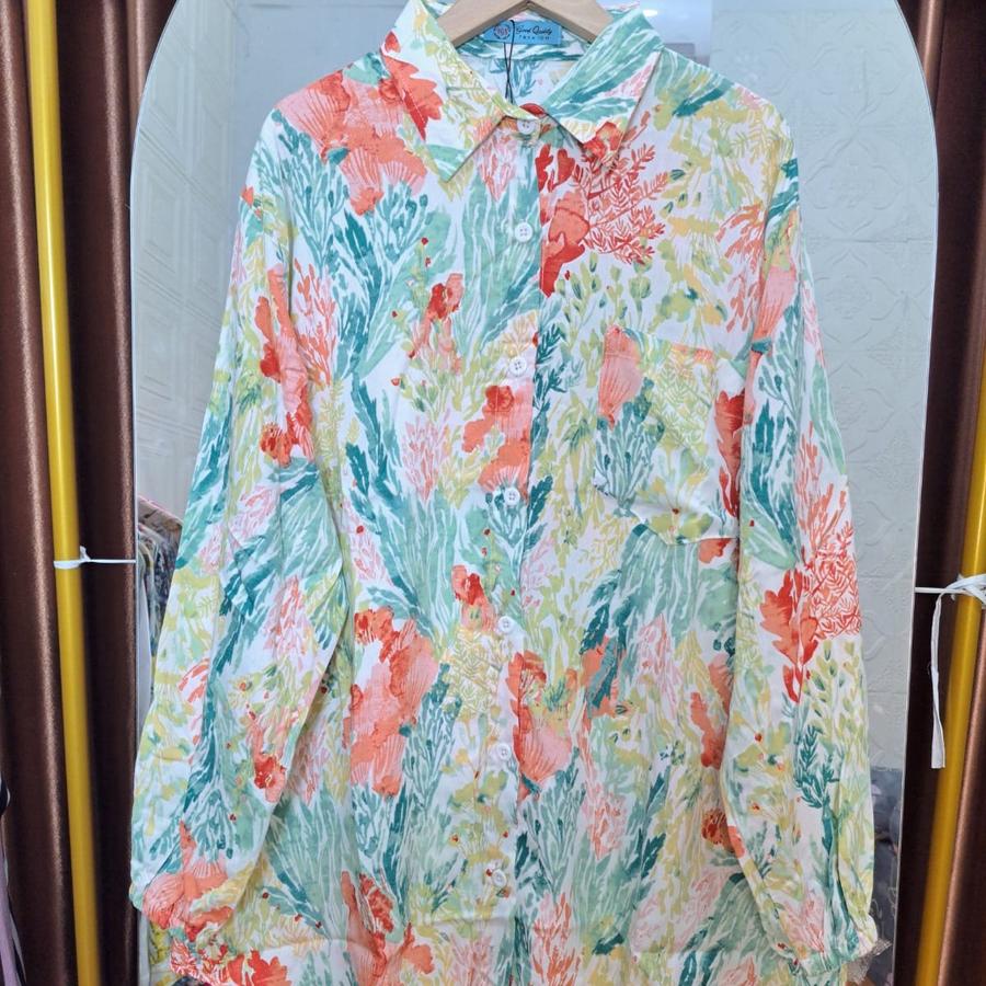 BLOUSE TUNIK LENGAN KARET PREMIUM//KEMEJA TUNIK OVERSIZE - Gambar 5