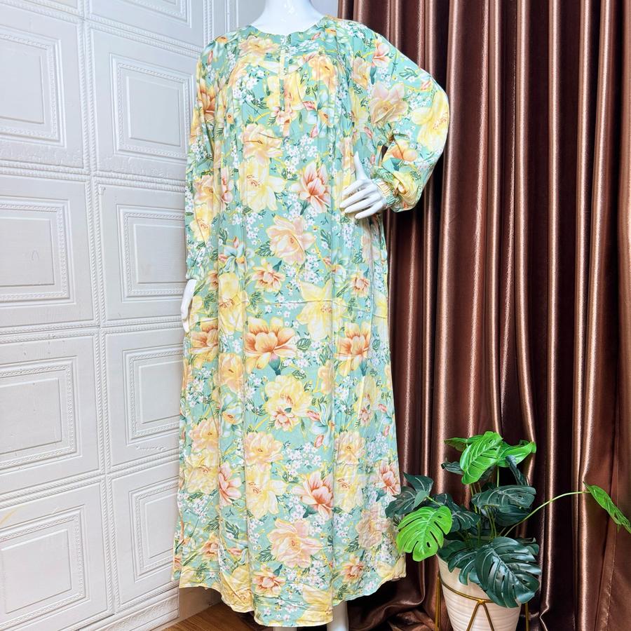 LONG DRESS BABY DOLL PREMIUM/GAMIS RAYON ABAYA - Gambar 6