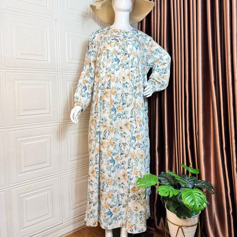 LONG DRESS BABY DOLL PREMIUM/GAMIS RAYON ABAYA - Gambar 5