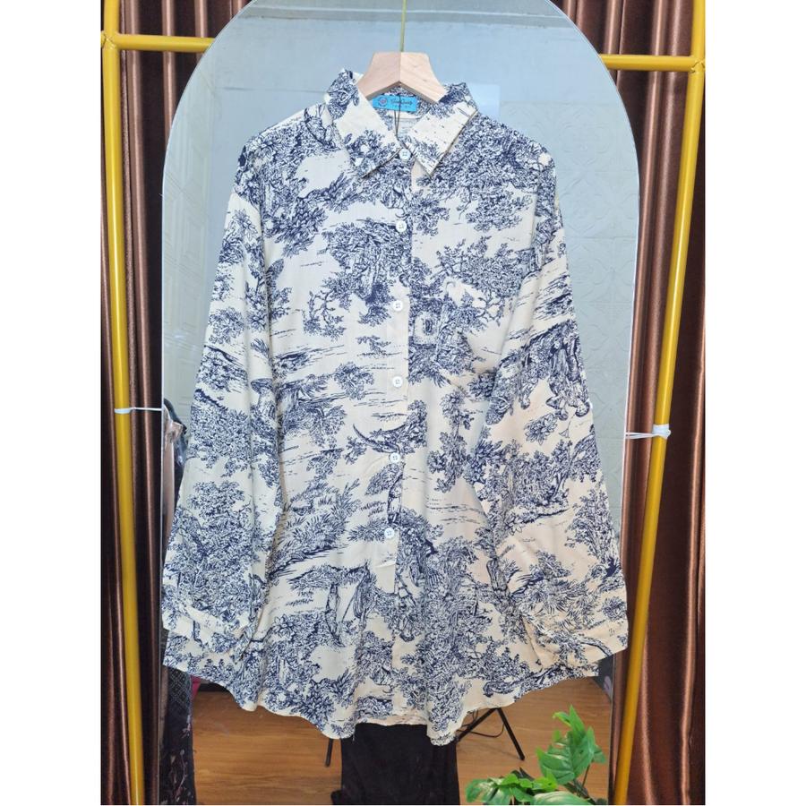 KEMEJA WANITA OVERSIZE RAYON PREMIUM//ATASAN WANITA JUMBO RAYON PREMIUM - Gambar 6