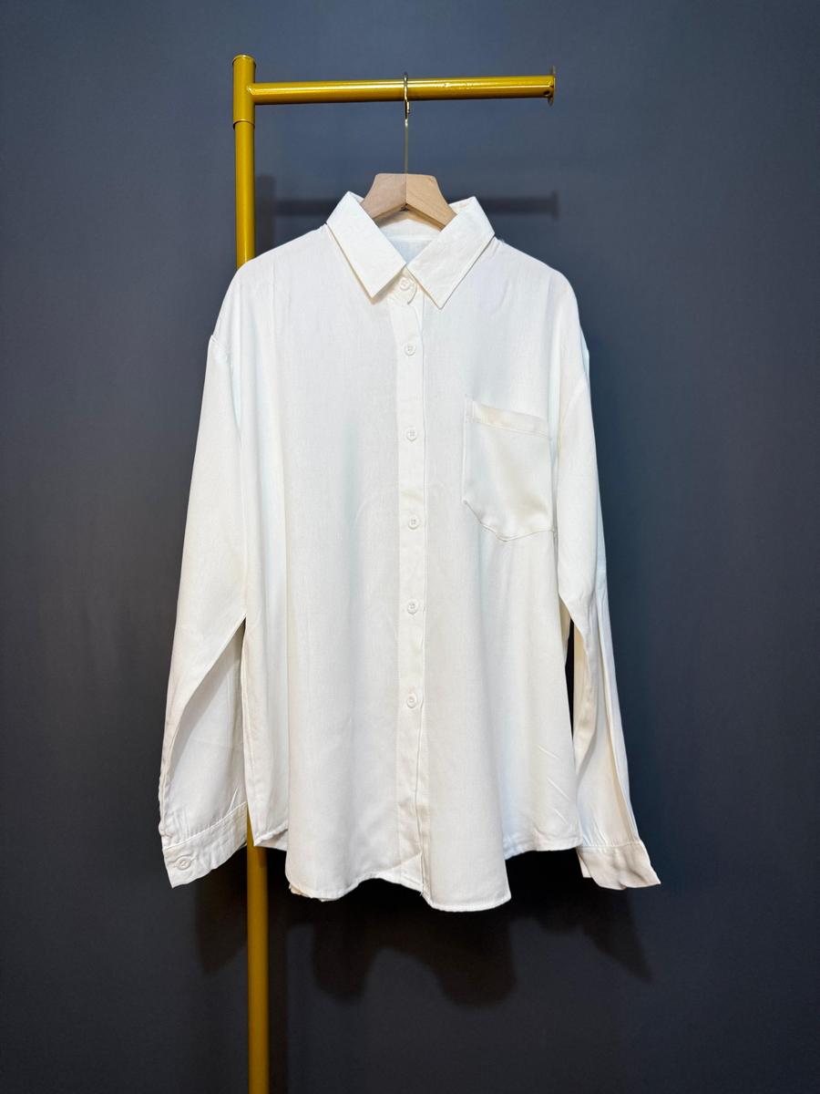 KEMEJA WANITA POLOS RAYON TWIIL OVERSIZE//BLOUSE POLOS RAYON TWILL JUMBO - Gambar 6