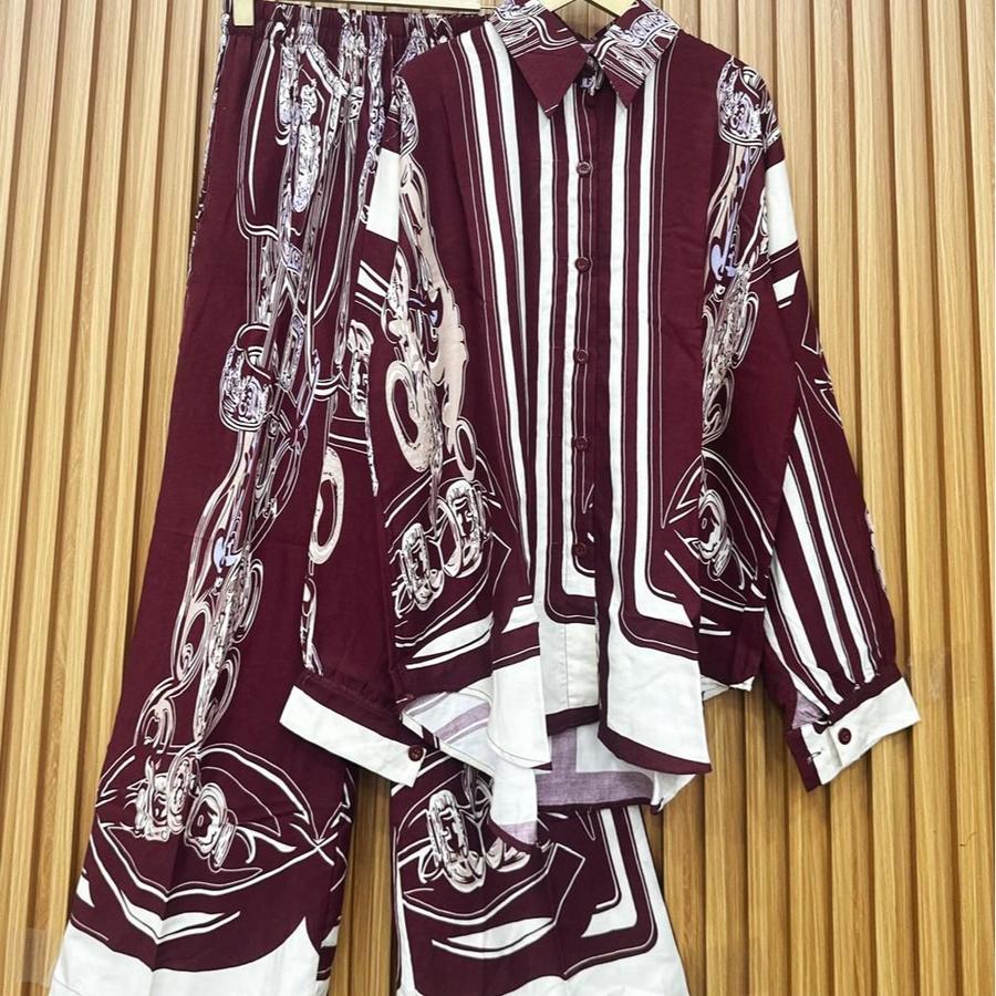 SETELAN KEMEJA MOTIF VIRAL/OUTFIT DAY PREMIUM/RAYON PREMIUM - Gambar 4