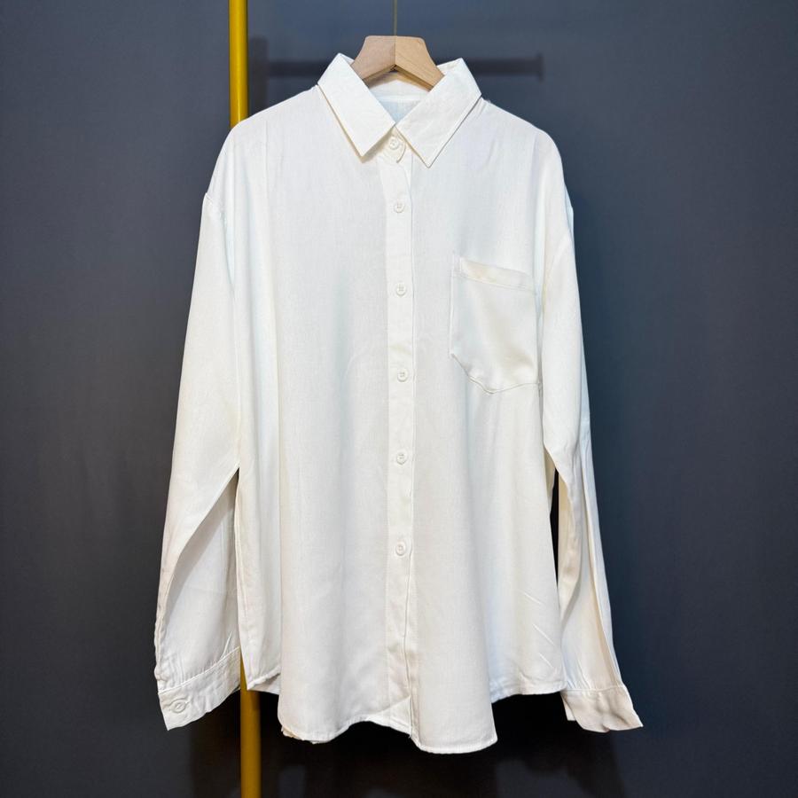 KEMEJA WANITA POLOS RAYON TWIIL OVERSIZE//BLOUSE POLOS RAYON TWILL JUMBO - Gambar 9