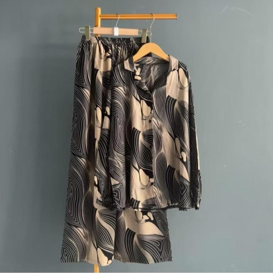 SETELAN KEMEJA KULLOT//ONE SET PIYAMA MOTIF RAYON PREMIUM - Gambar 4