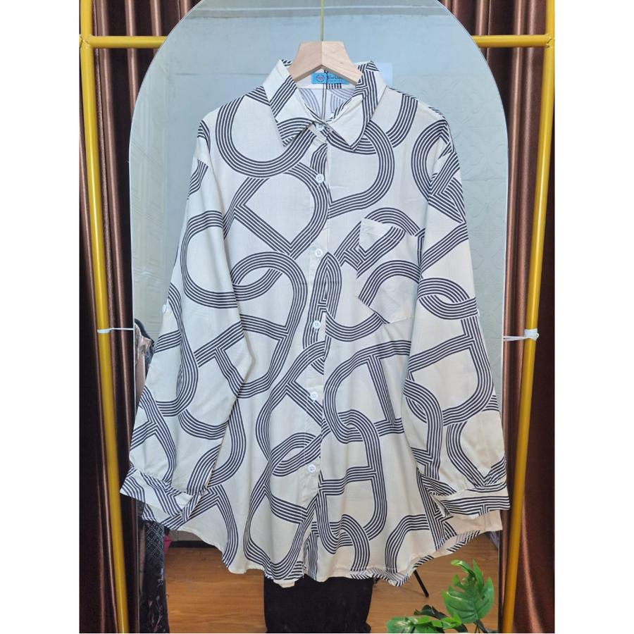KEMEJA WANITA OVERSIZE RAYON PREMIUM//ATASAN WANITA JUMBO RAYON PREMIUM - Gambar 5