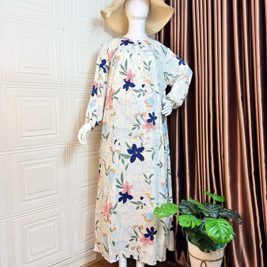 LONG DRESS BABY DOLL PREMIUM/GAMIS RAYON ABAYA - Gambar 4