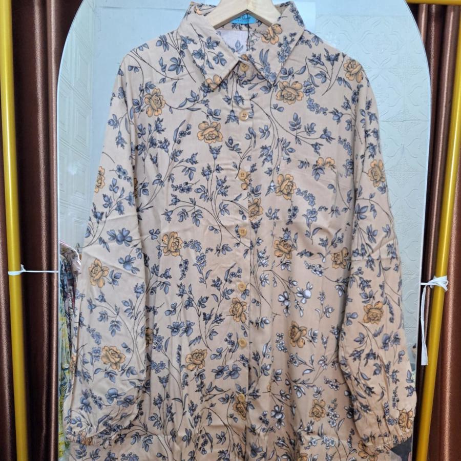 BLOUSE TUNIK LENGAN KARET PREMIUM//KEMEJA TUNIK OVERSIZE - Gambar 6