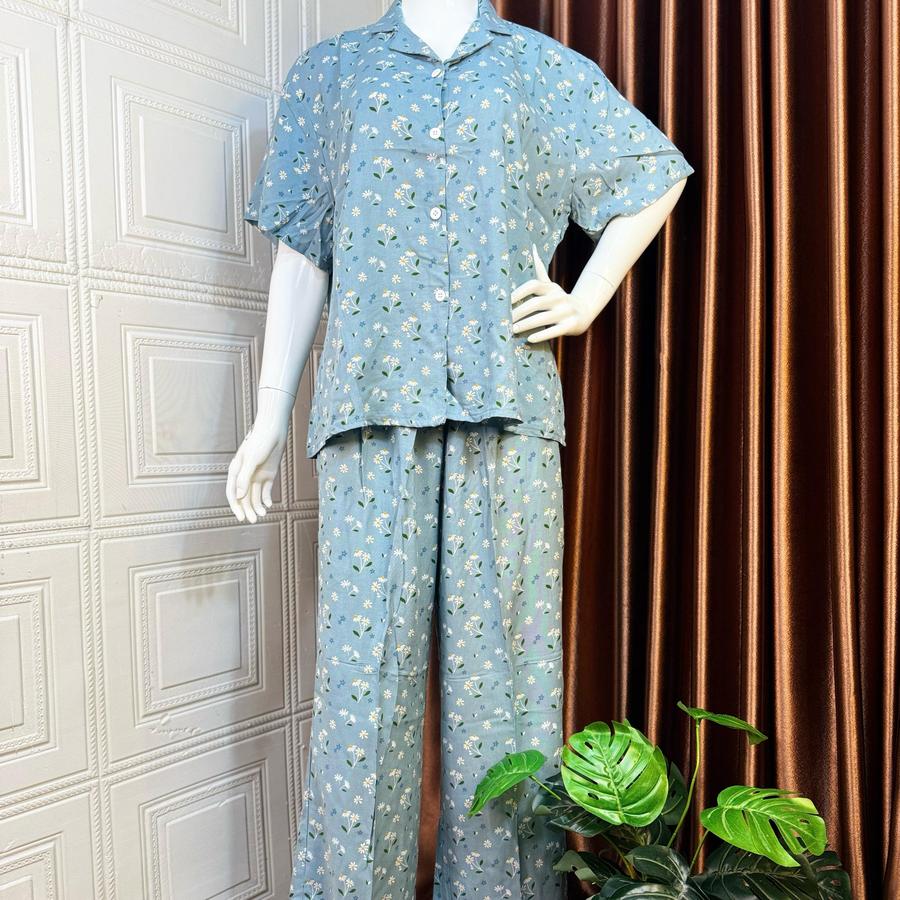 SETELAN PENDEK V LINE JUMBO RAYON PREMIUM//PIYAMA LENGAN PENDEK - Gambar 6