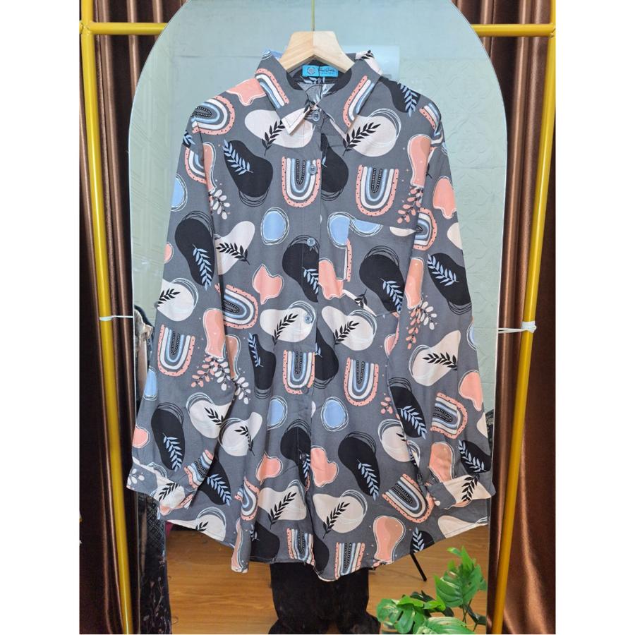 KEMEJA WANITA OVERSIZE RAYON PREMIUM//ATASAN WANITA JUMBO RAYON PREMIUM - Gambar 7