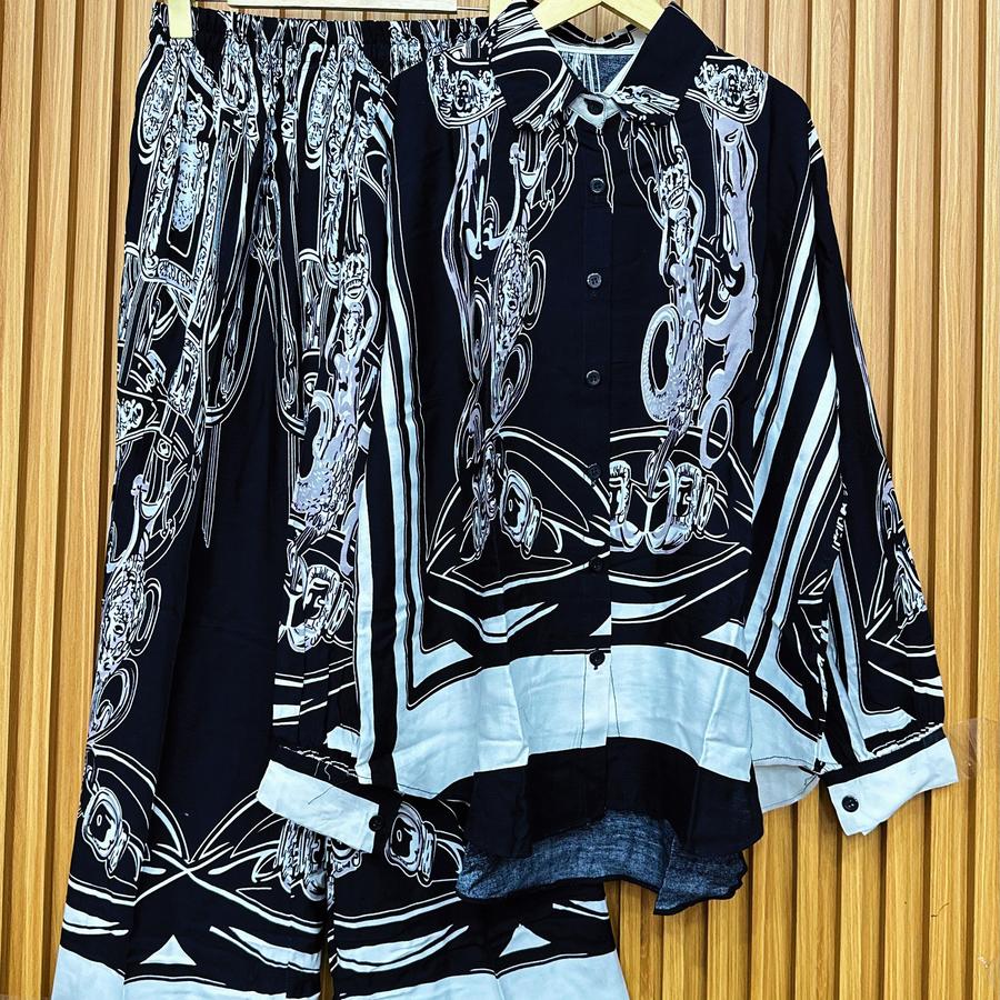 SETELAN KEMEJA MOTIF VIRAL/OUTFIT DAY PREMIUM/RAYON PREMIUM - Gambar 2