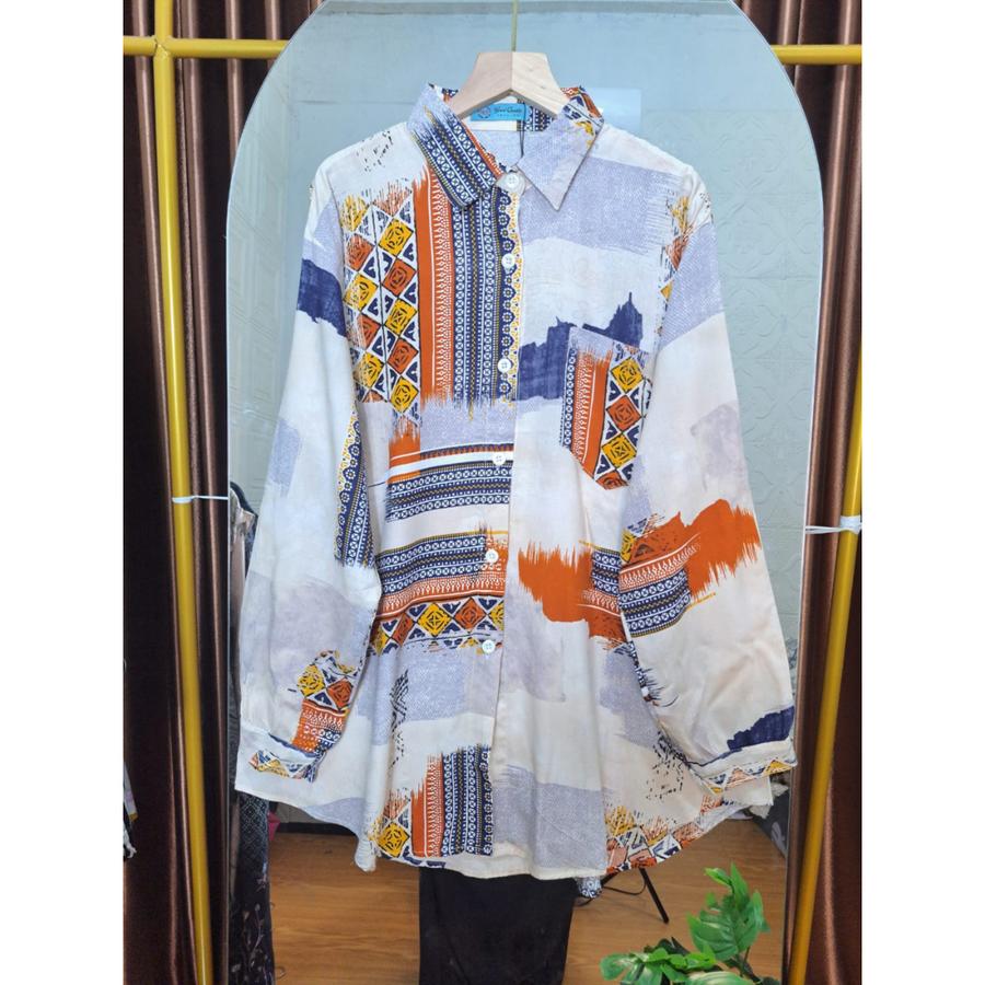 KEMEJA WANITA OVERSIZE RAYON PREMIUM//ATASAN WANITA JUMBO RAYON PREMIUM - Gambar 8