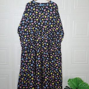 MIDI LONG TUNIK /MIDI DRESS PREIUM HQ /GAMIS MIDI - LOVE BLACK