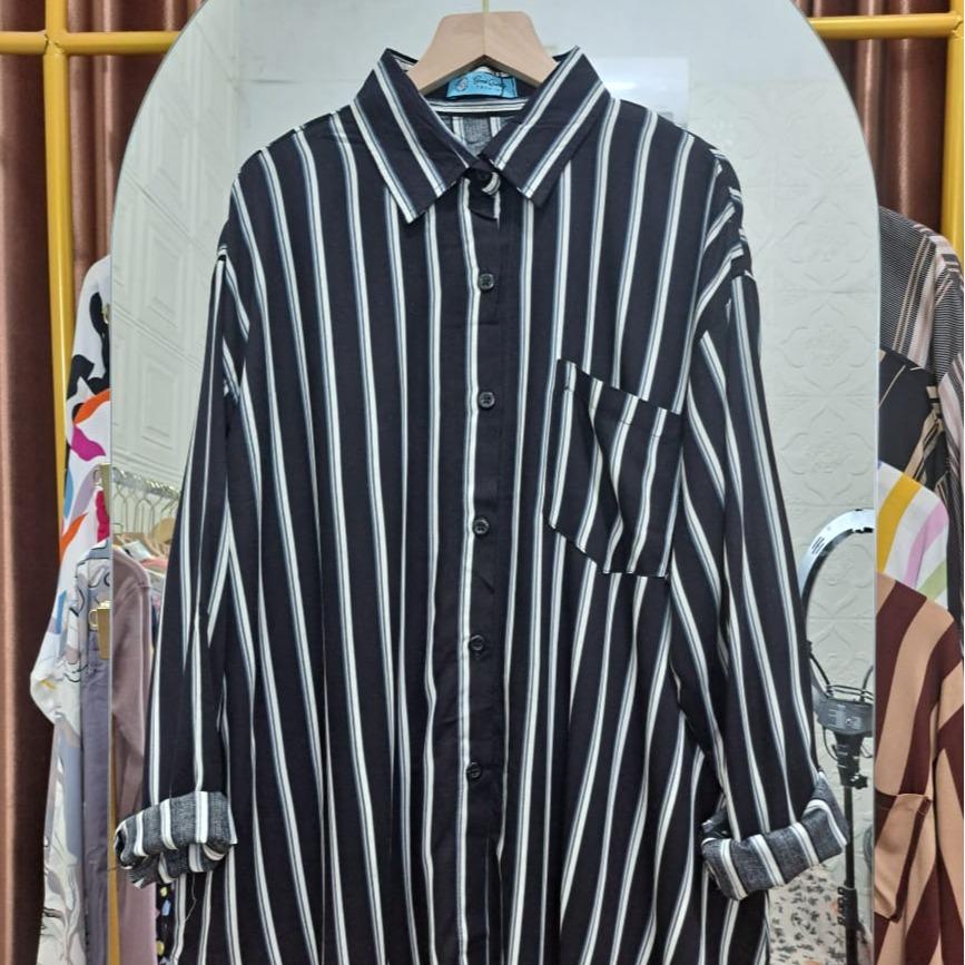 KEMEJA WANITA OVERSIZE RAYON PREMIUM//ATASAN WANITA JUMBO RAYON PREMIUM - Gambar 3